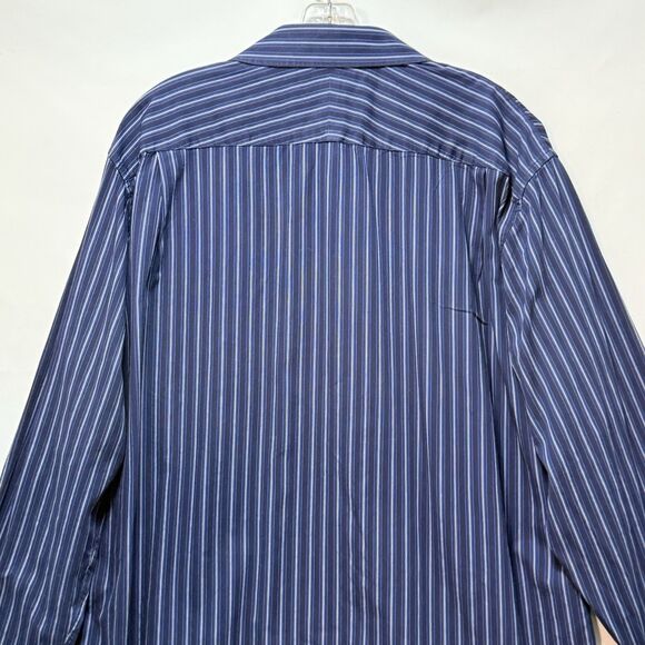 Mens Apt 9 Button Up Casual Shirt - Long Sleeve - Size XL Blue Striped - Picture 5 of 16